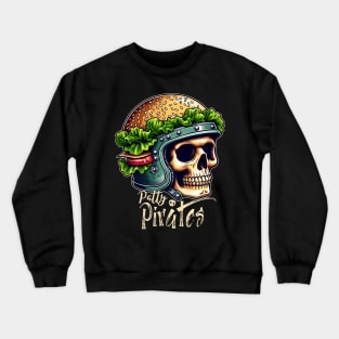 Burger Skull head skeleton Crewneck Sweatshirt